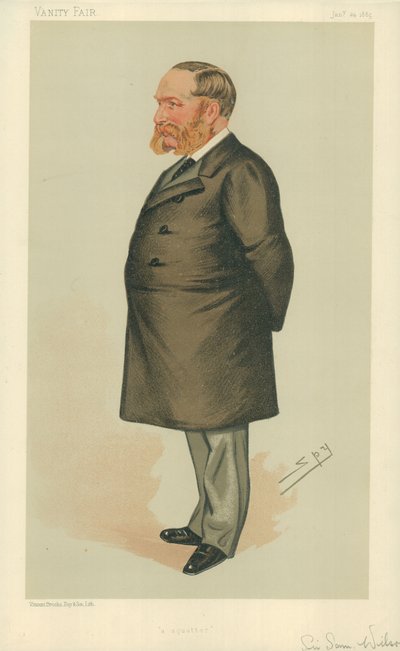 Sir Samuel Wilson, A squatter, Vanity Fair cartoon by Leslie Matthew Ward